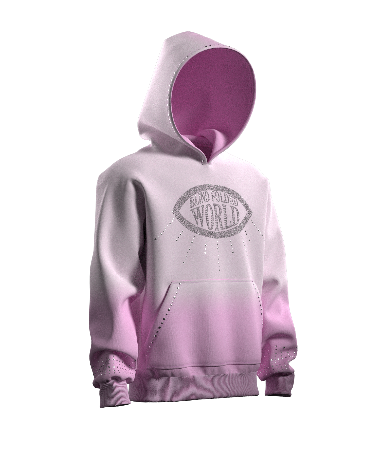 BFW Rhinestone Hoodie "Pink"