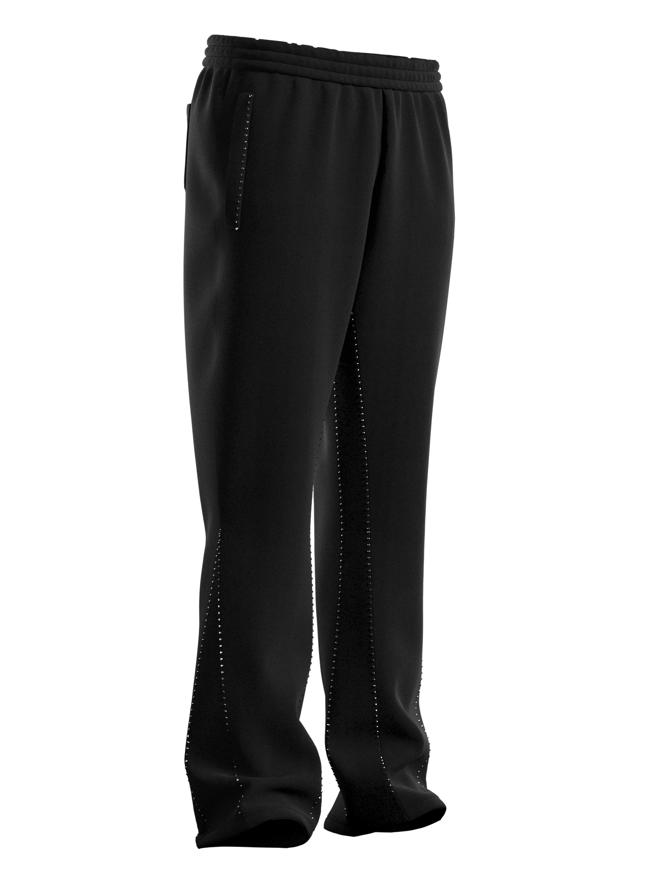 BFW Rhinestone Flares Sweats "Black"