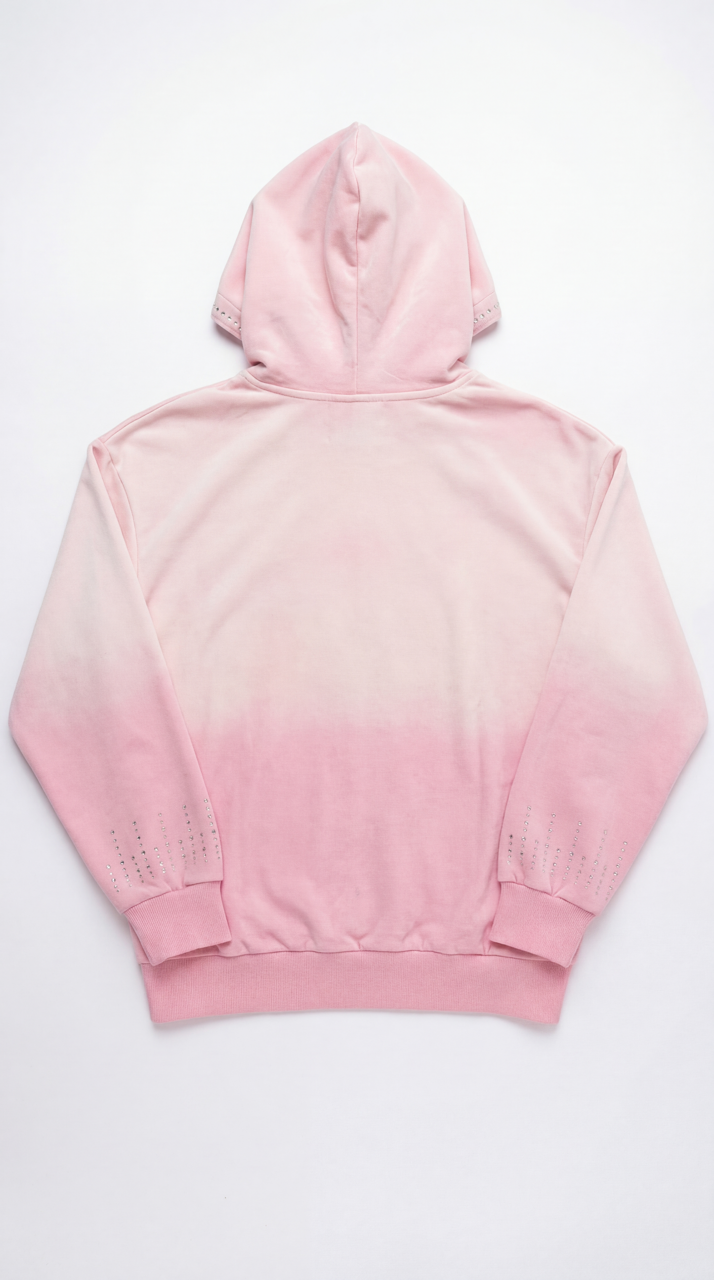 Ombre Pink Awakening Rhinestone Hoodie